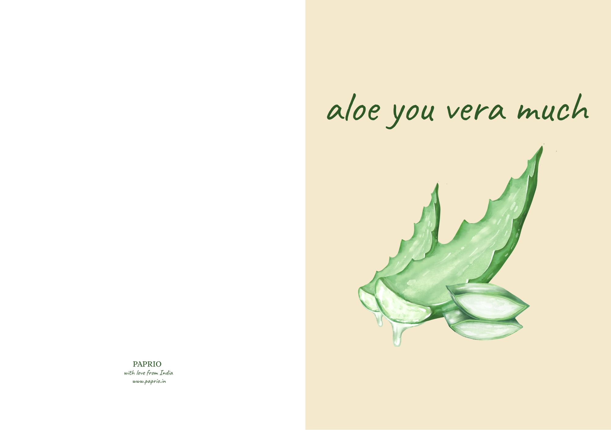 Aloe You Vera Much – Botanical Greeting Card (A5)