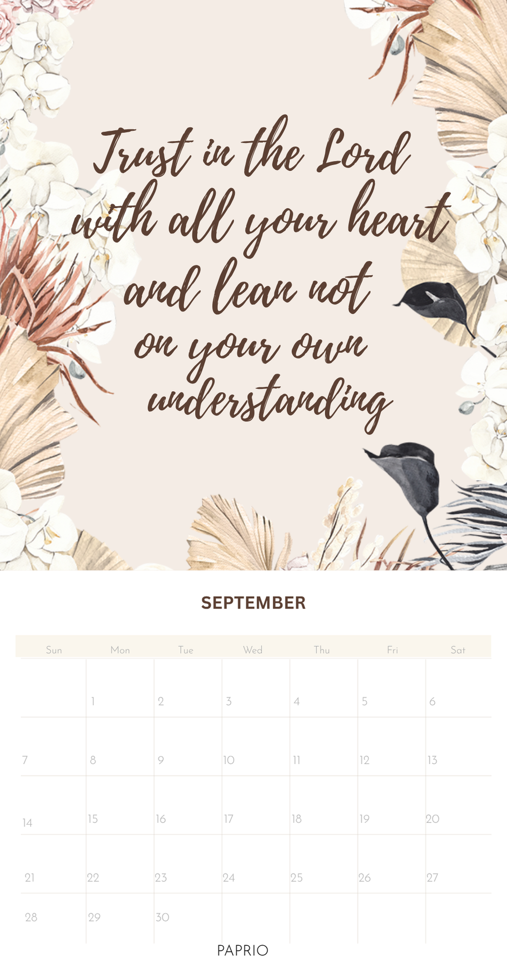 Botanical Hymns & Scripture Perpetual Calendar – Wiro Hanging Wall Calendar