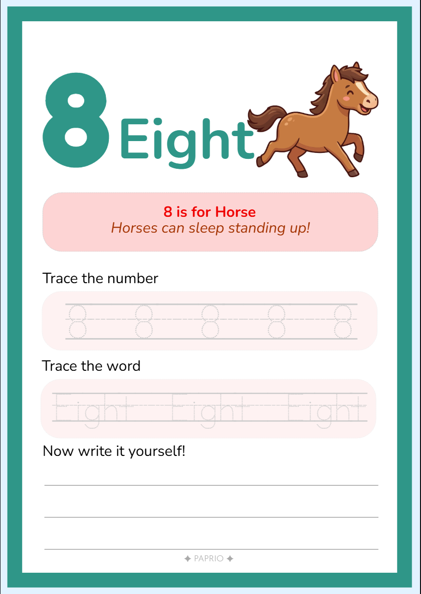 Animals 123 Numbers Tracing & Activity Workbook (A4 Wiro-Bound)