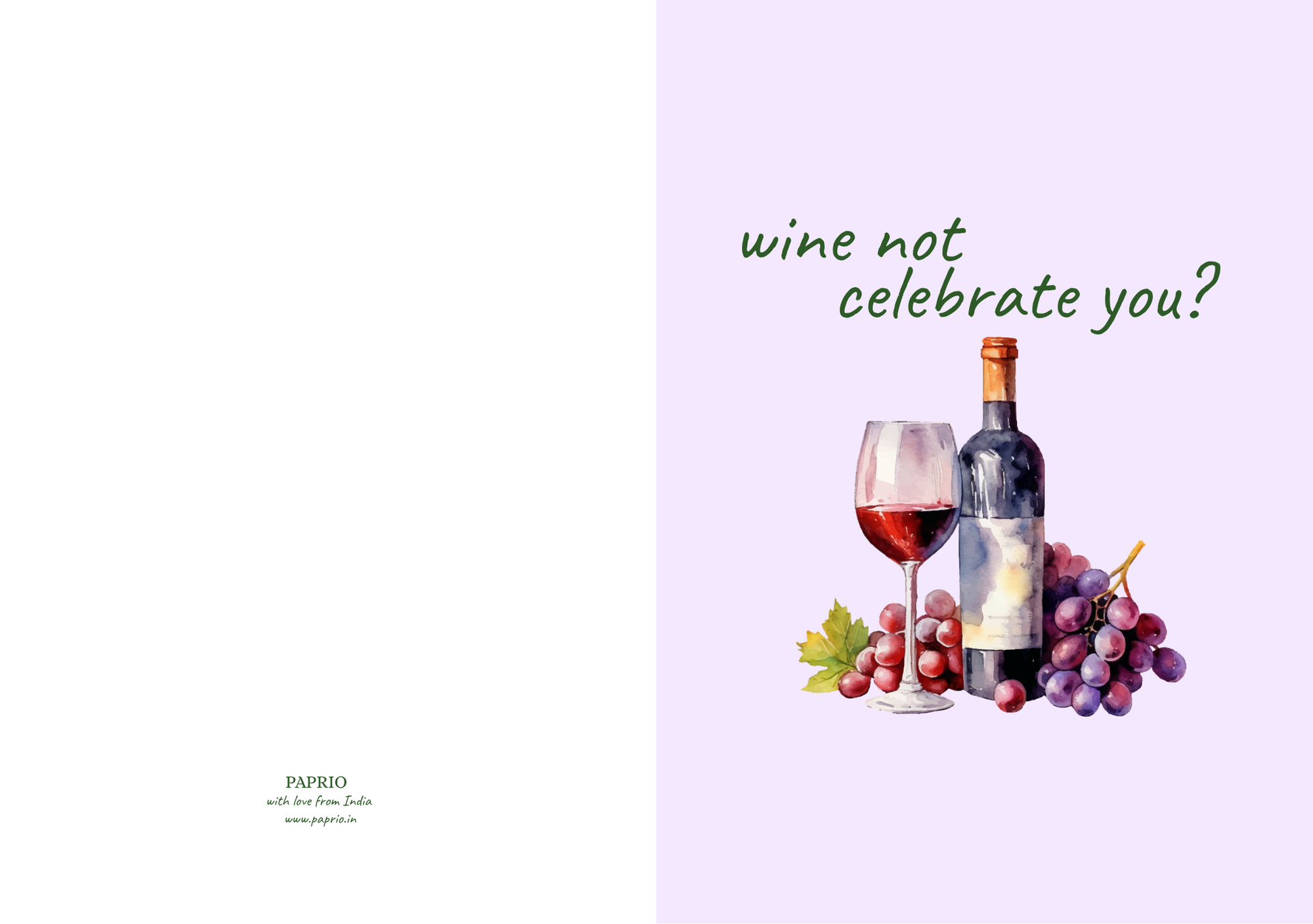 Wine Not Celebrate You? – Botanical Greeting Card (A5)