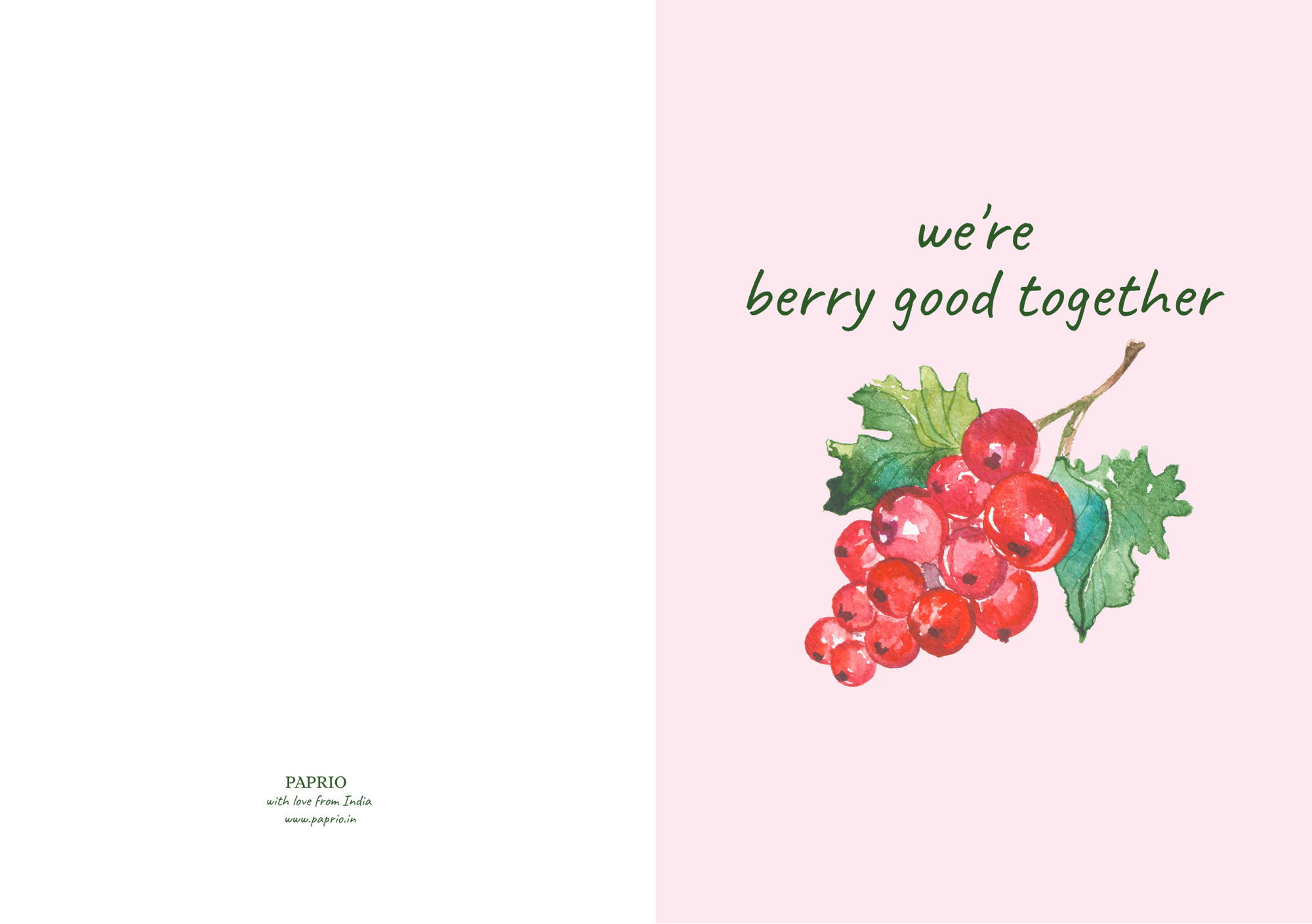 We're Berry Good Together – Botanical Greeting Card (A5)