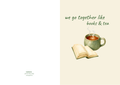 We Go Together Like Books & Tea – Botanical Greeting Card (A5)