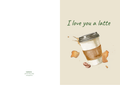 I Love You A Latte – Botanical Greeting Card (A5)