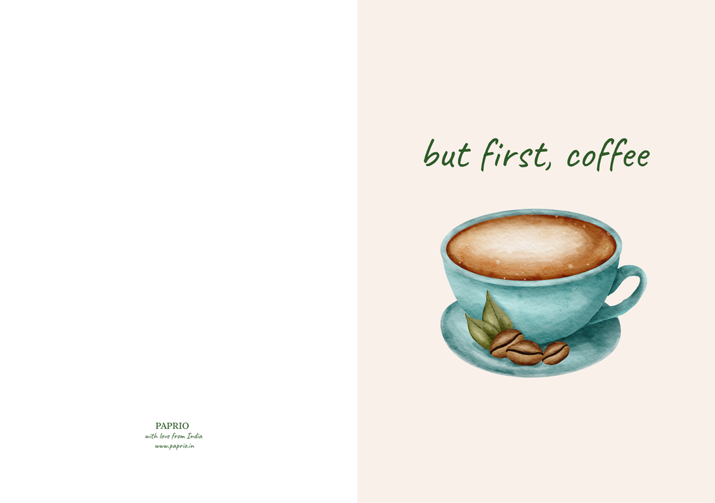 But First, Coffee – Botanical Greeting Card (A5)
