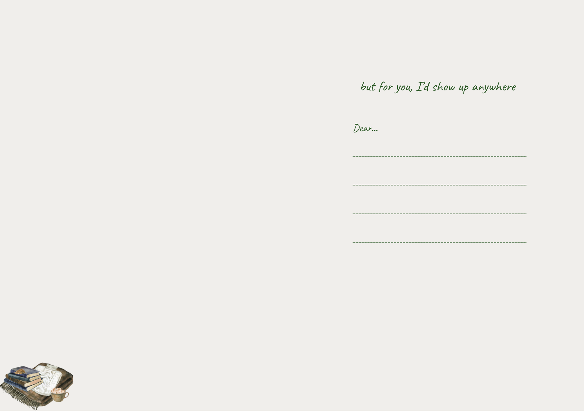 Sorry I'm Late, I Didn't Want To Come – Botanical Greeting Card (A5)