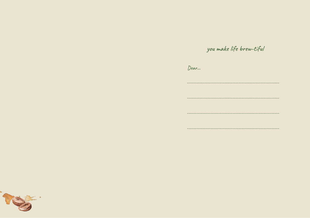I Love You A Latte – Botanical Greeting Card (A5)
