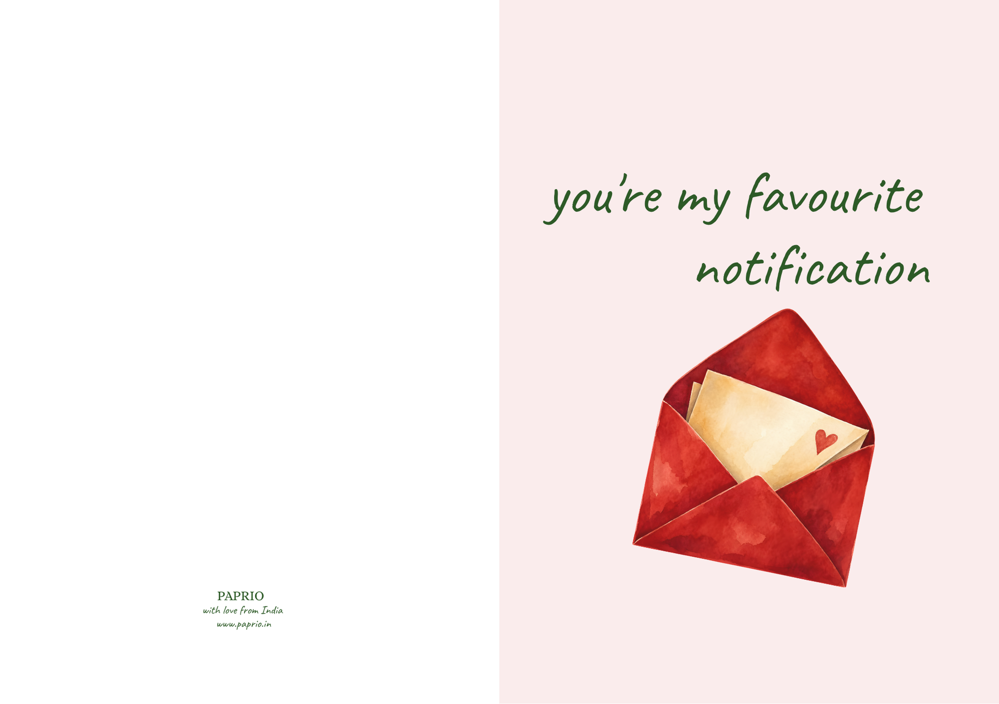 You're My Favourite Notification – Botanical Greeting Card (A5)