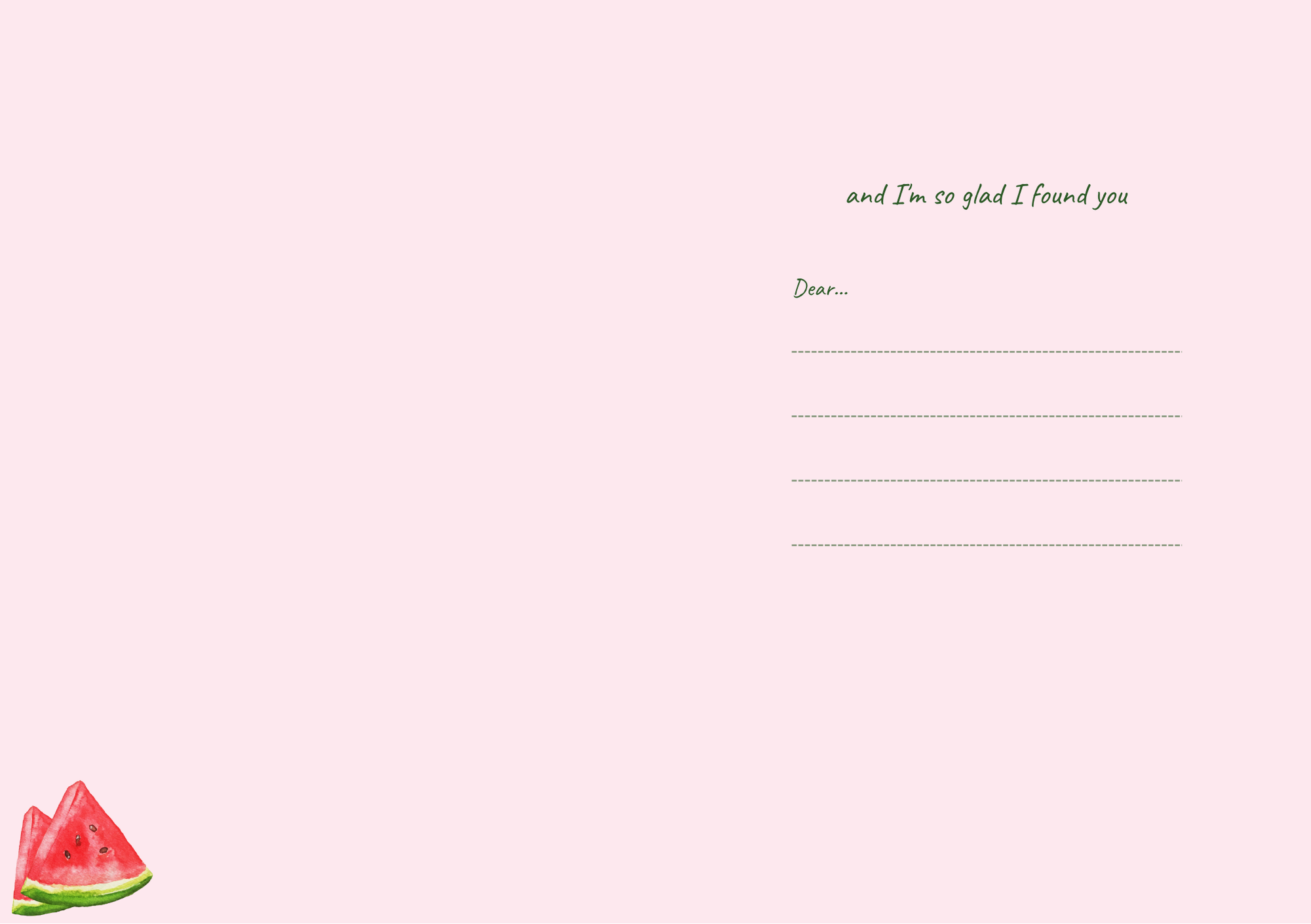 You're One In A Melon – Botanical Greeting Card (A5)