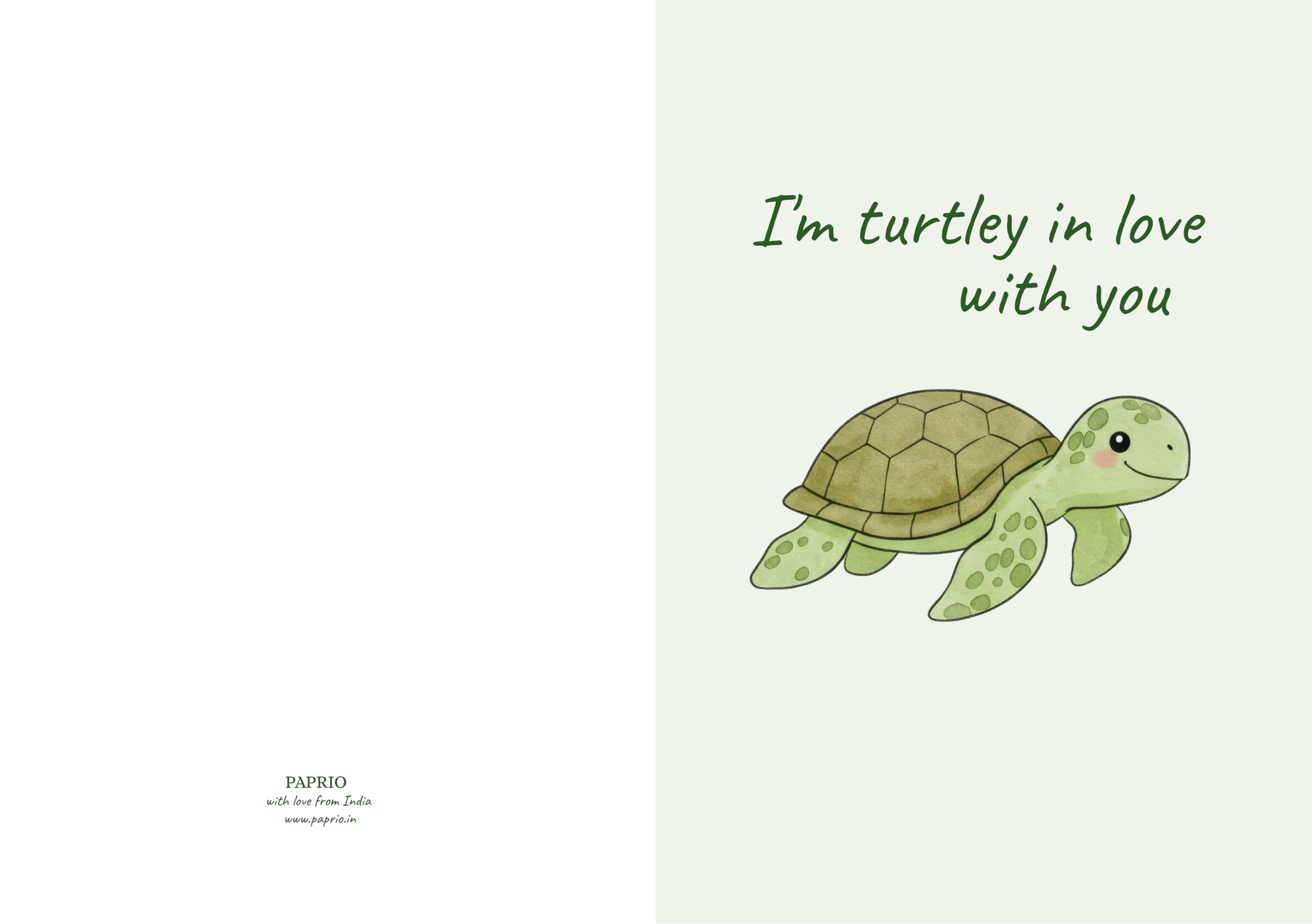 I'm Turtley In Love With You – Illustrated Greeting Card (A5)