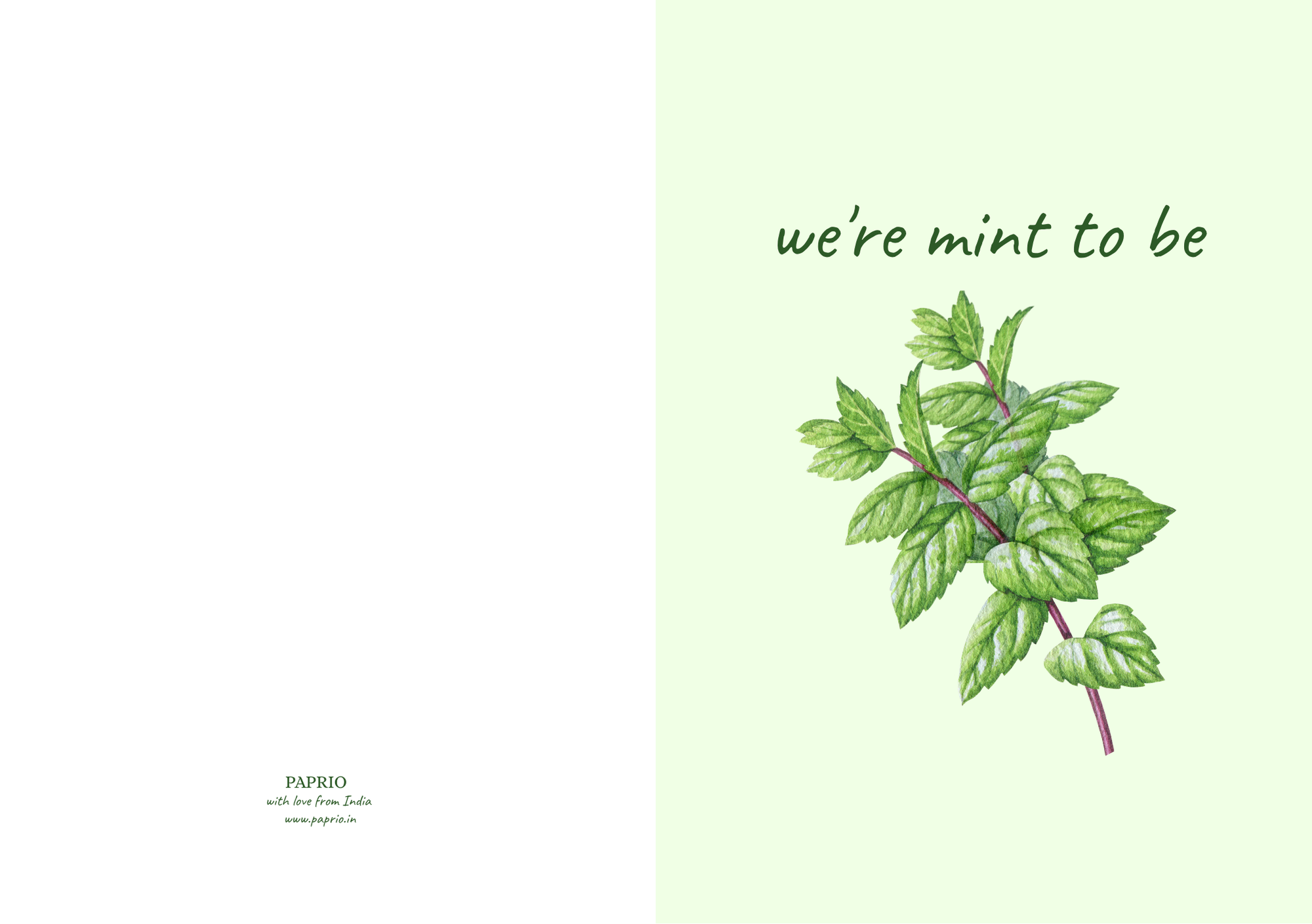 We're Mint To Be – Botanical Greeting Card (A5)