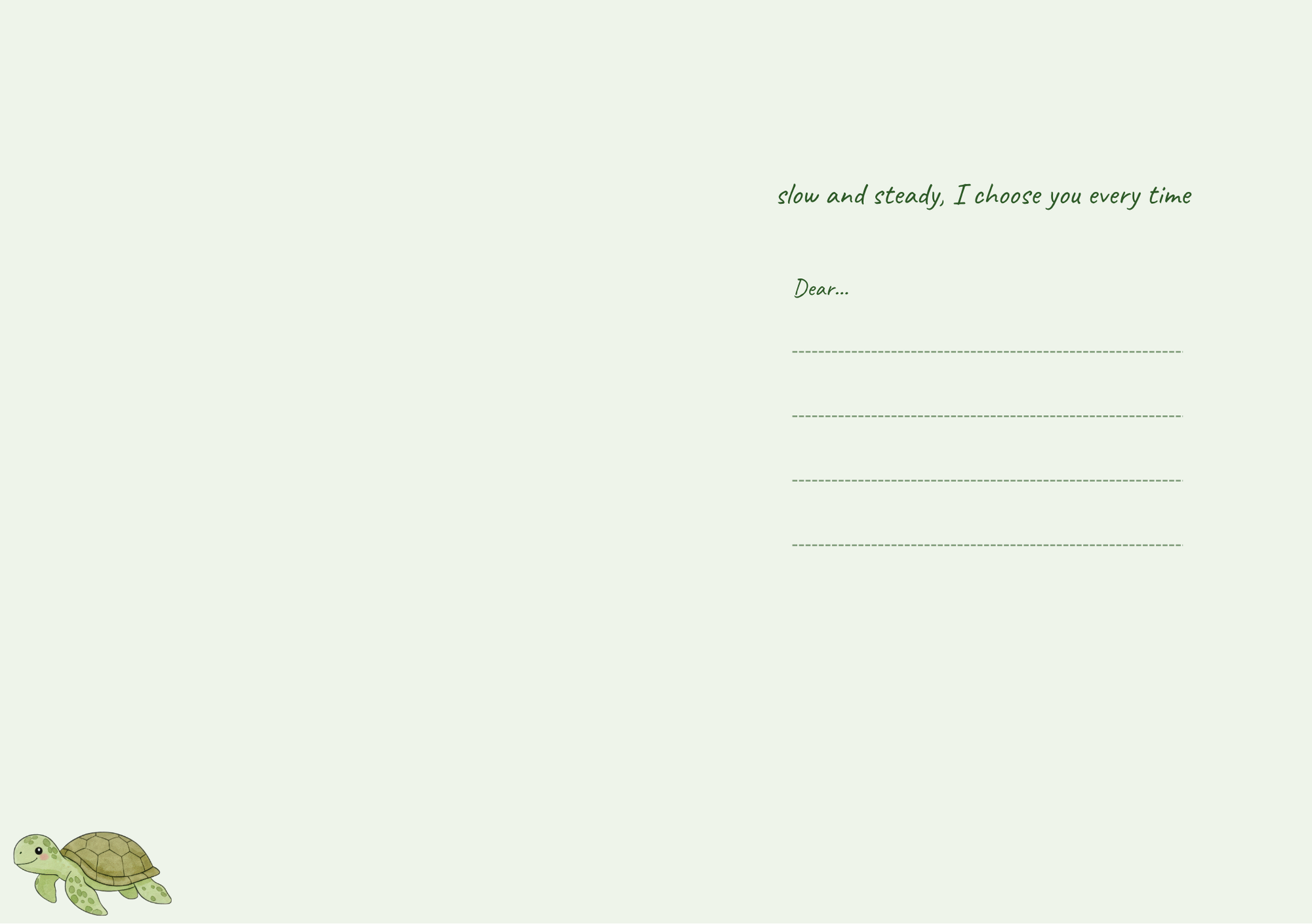 I'm Turtley In Love With You – Illustrated Greeting Card (A5)