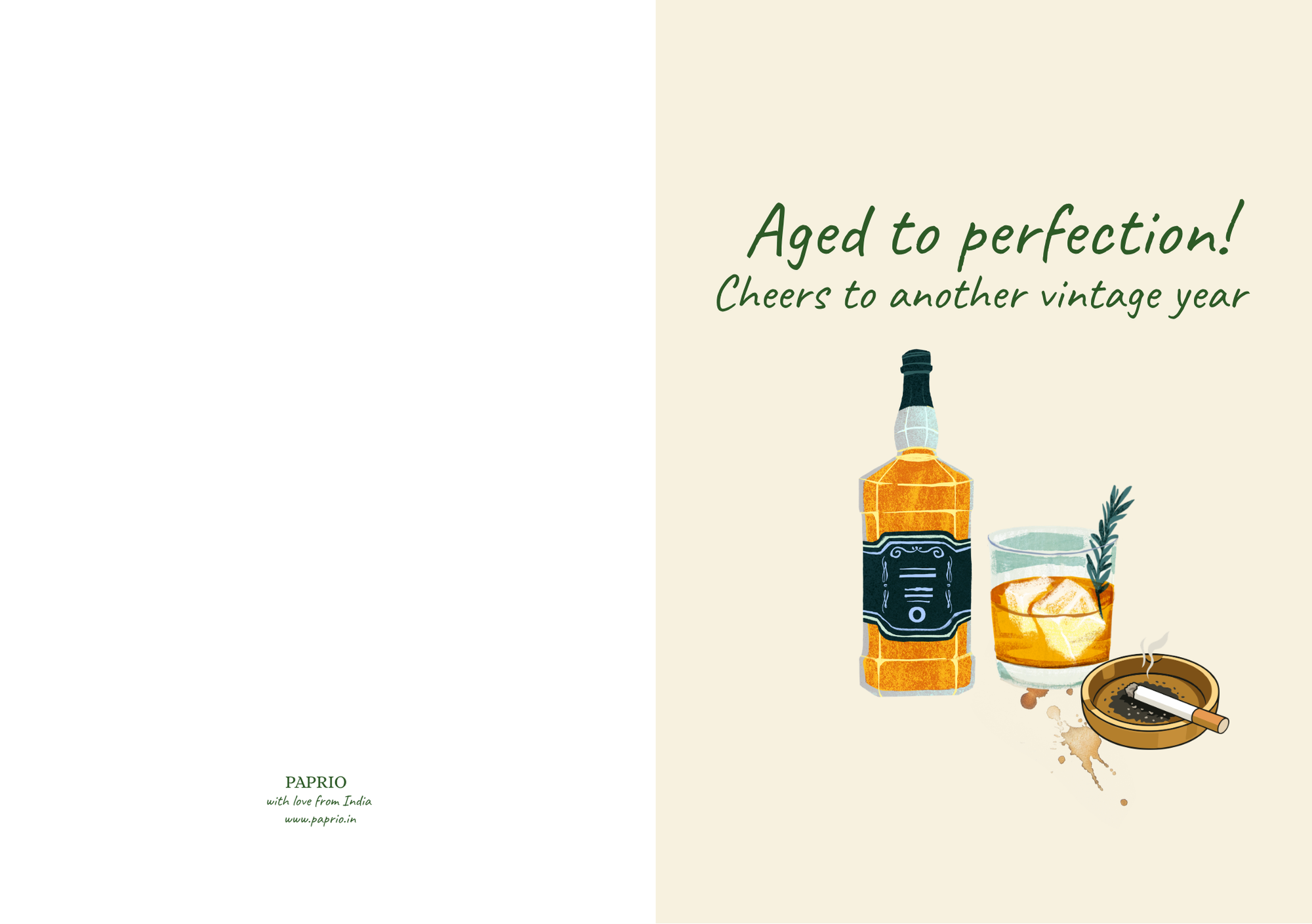 Aged To Perfection, Cheers To Another Vintage Year – Birthday Card (A5)