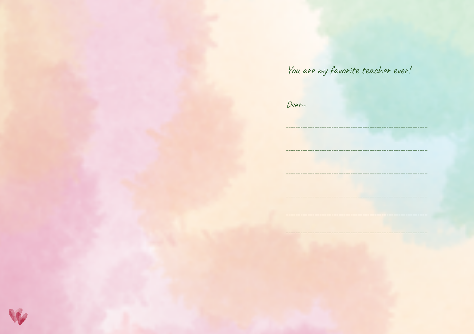 Thank You Ma'am For Helping My Little Hands Do Big Things – Teacher Card (A5)