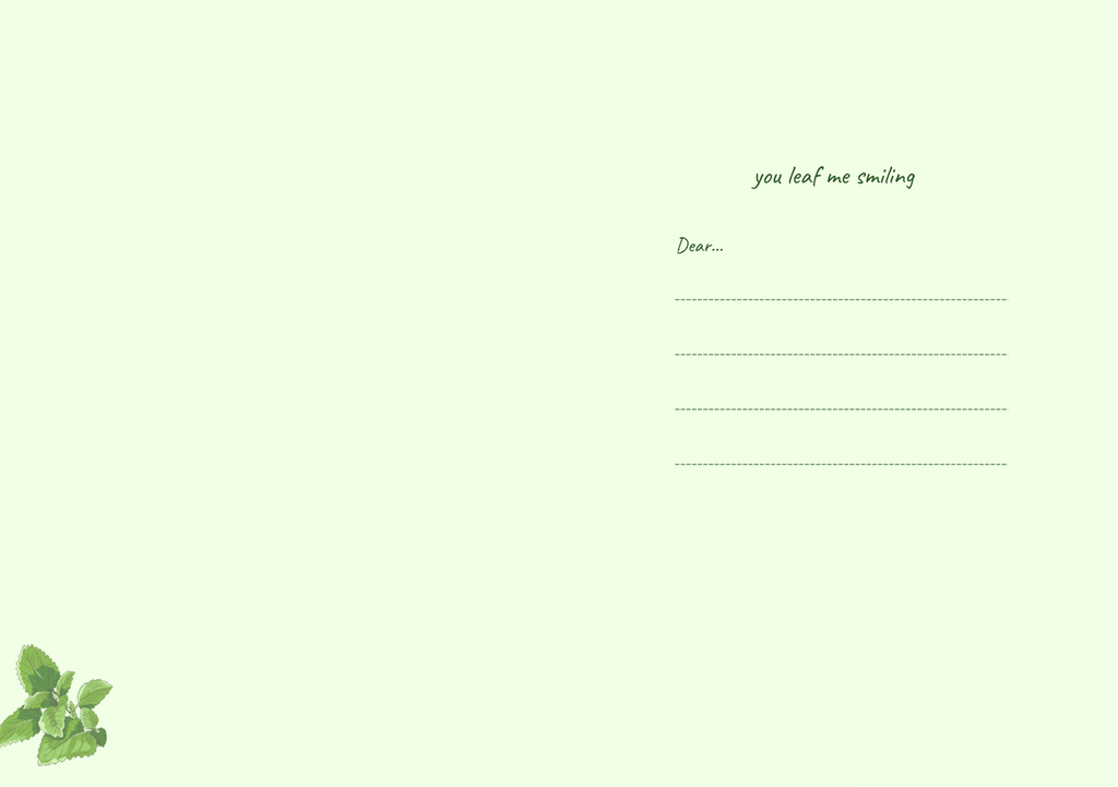 We're Mint To Be – Botanical Greeting Card (A5)