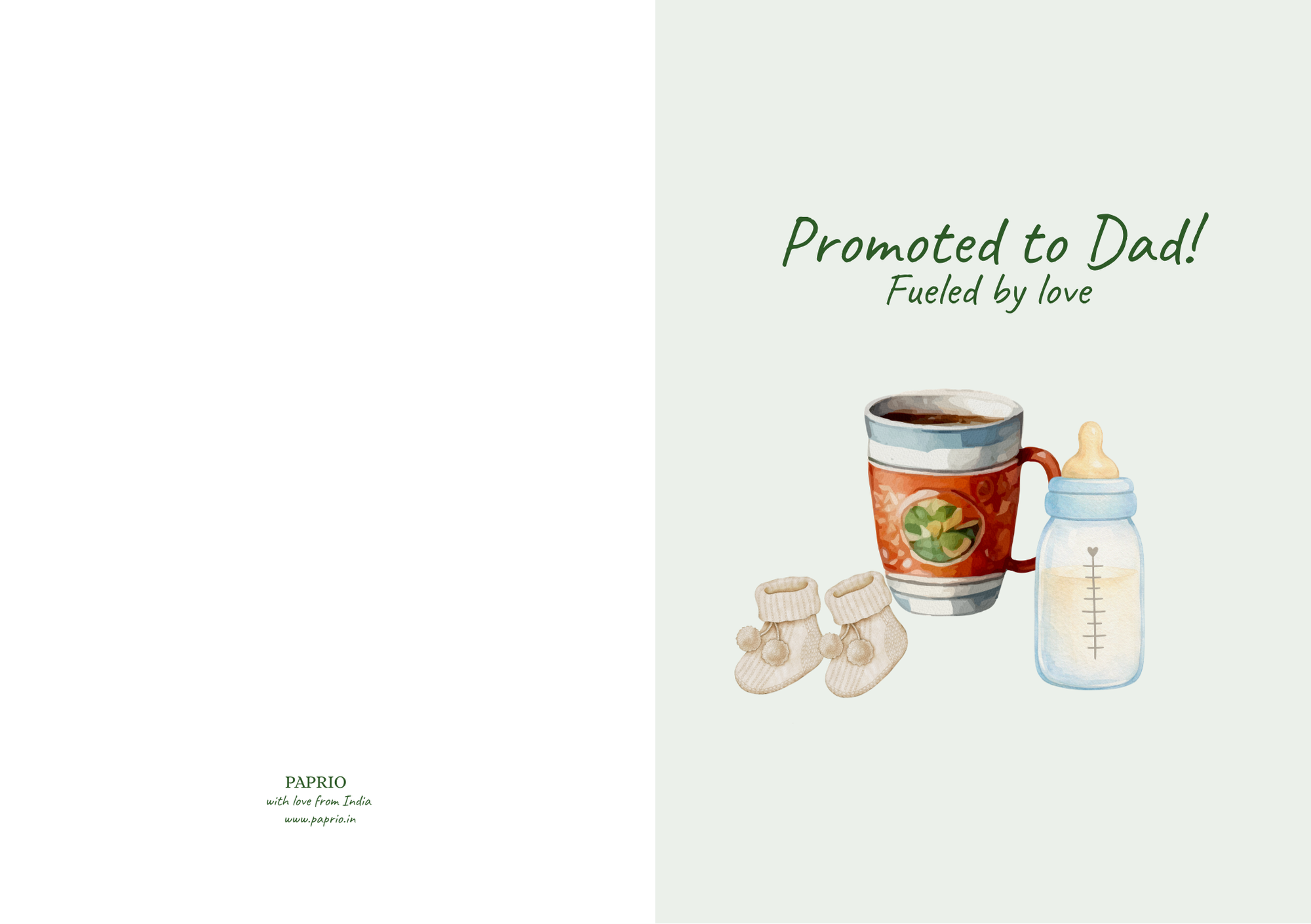 Promoted To Dad! Fueled By Love – Father's Day & New Dad Card (A5)