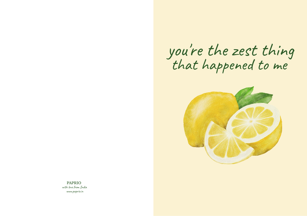 You're The Zest Thing That Happened To Me – Botanical Greeting Card (A5)