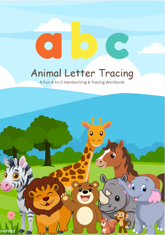 ABC Animal Letter Tracing & Phonics Workbook (A4 Wiro-Bound)